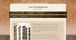Desktop Screenshot of mmhorsehair.com